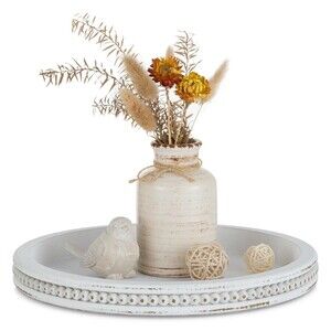 Hanobe Candle Tray Holder Decorative: Round Coffee Table Home Decor Centerpie...